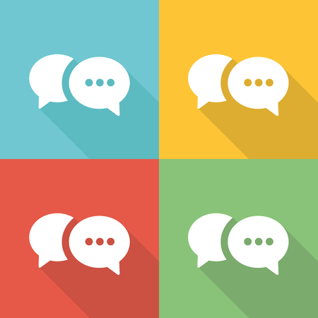 Communication Flat Icon Conceptのイラスト素材