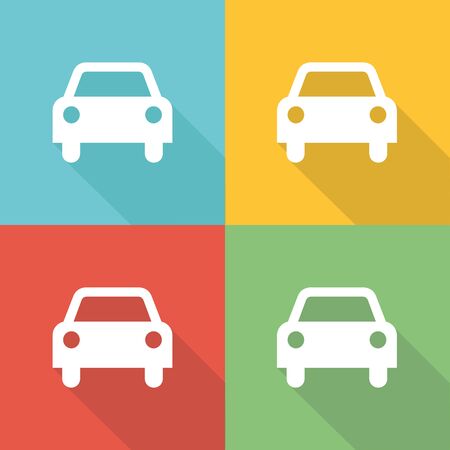 Car Flat Icon Conceptのイラスト素材