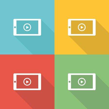 Media Flat Icon Conceptのイラスト素材