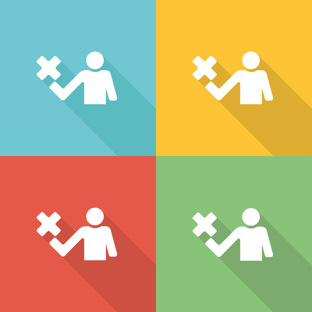 Solution Flat Icon Conceptのイラスト素材