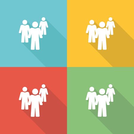 Team Flat Icon Conceptのイラスト素材