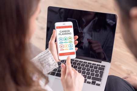 Career Planning Define Goals Success Education Business Word With Iconsの写真素材