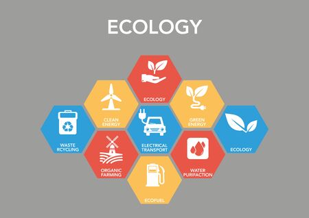 Ecology Icon Conceptのイラスト素材