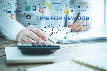 TIME FOR NEW JOB CONCEPTの写真素材