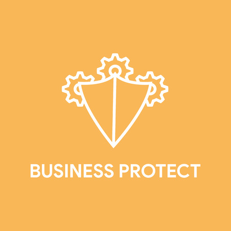 BUSINESS PROTECT CONCEPTのイラスト素材
