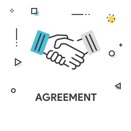 Agreement Colored Line Iconのイラスト素材