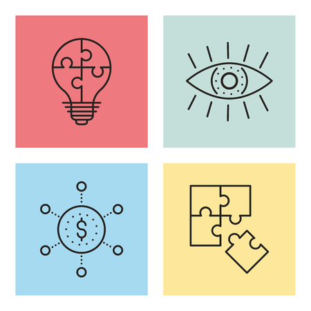 Marketing And Management Concept setのイラスト素材