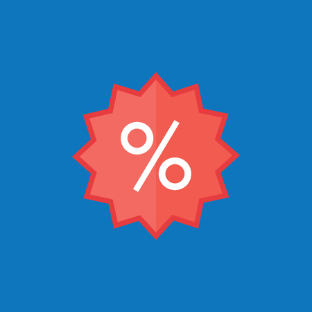 DISCOUNT FLAT ICONのイラスト素材