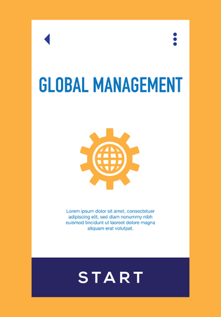 Global Management Iconのイラスト素材
