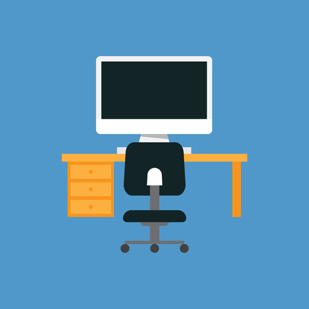 WORKPLACE FLAT ICONのイラスト素材
