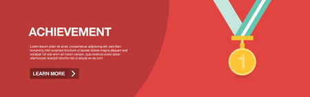ACHIEVEMENT WEB BANNERのイラスト素材