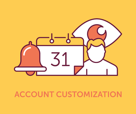 Account Customization Iconsのイラスト素材