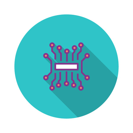 Electronic Compotent Flat Iconのイラスト素材