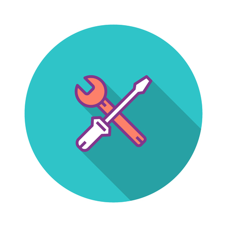 Tools Flat Iconのイラスト素材