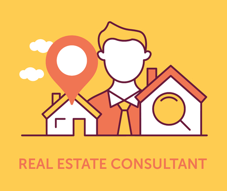 Real Estate Consultant Iconsのイラスト素材