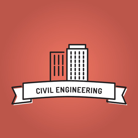 CIVIL ENGINEERING LINE ICON SETのイラスト素材