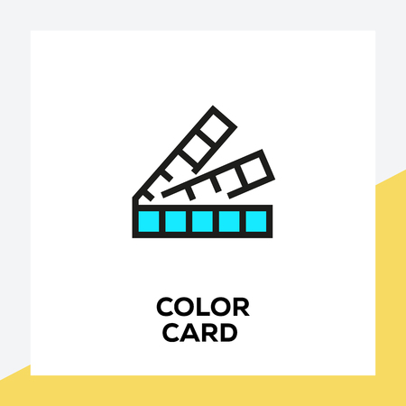 COLOR CARD LINE ICON SETのイラスト素材