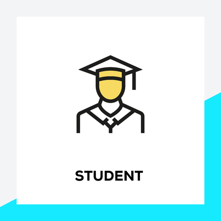 STUDENT LINE ICON SETのイラスト素材