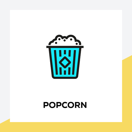 POPCORN LINE ICON SETのイラスト素材