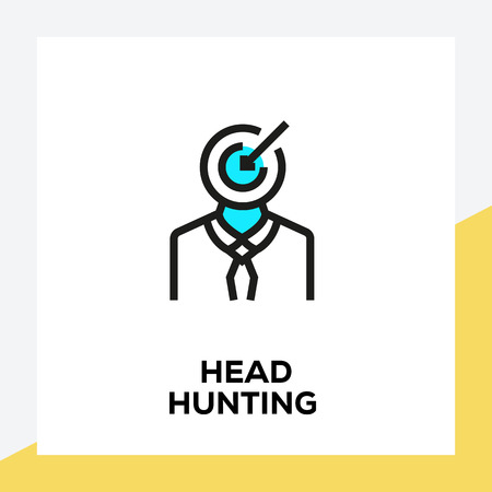 HEAD HUNTING LINE ICON SETのイラスト素材