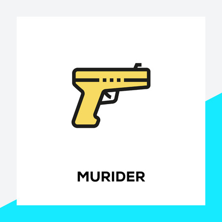 MURIDER LINE ICON SETのイラスト素材