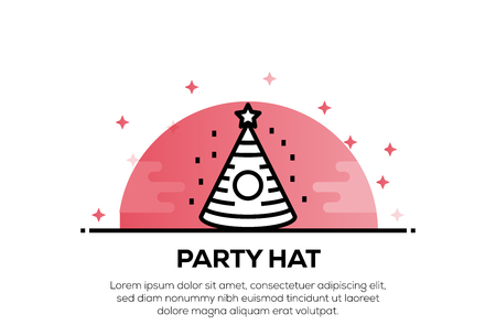 PARTY HAT ICON CONCEPTのイラスト素材