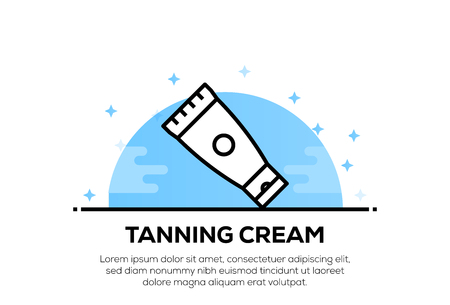 TANNING CREAM ICON CONCEPTのイラスト素材