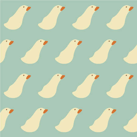 Vector seamless pattern with geese.のイラスト素材