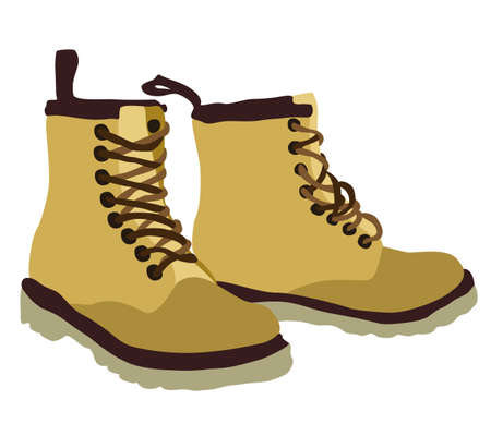 Travel boots. Vector isolated illustration.のイラスト素材