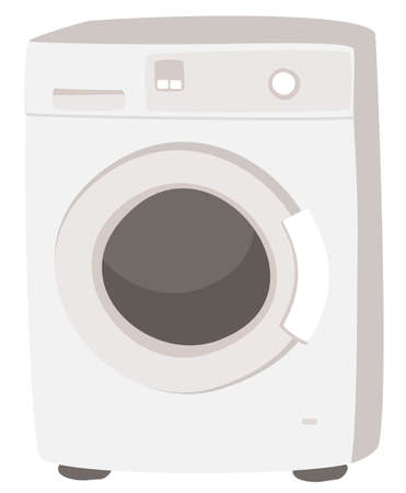 Vector isolated illustration of washing machine. Flat style.のイラスト素材