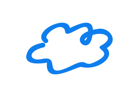cloud. Vector simple doodle illustration isolated on white background.のイラスト素材