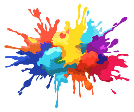 Colorful bright splash. Vector isolated illustration.のイラスト素材
