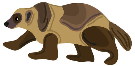 Wolverine animal. Vector isolated illustration.のイラスト素材