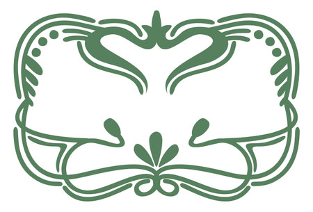Art nouveau decorative vector frame.のイラスト素材