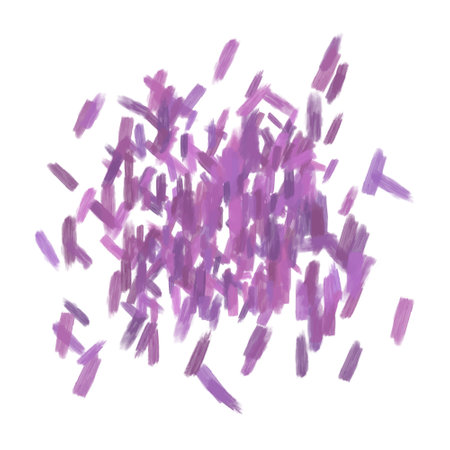 Purple scribbles isolated on white background. Abstract decorative composition. Vector illustrationのイラスト素材