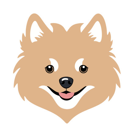 Cute spitz dog. Vector isolated illustration.のイラスト素材