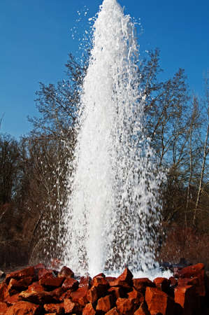 Geyser (cold water) in Andernach at the rhineの写真素材