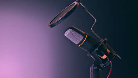 Omnidirectional Condenser Microphone for Interview Recording / Video Conferencing / Podcast / Voice Diction / Phoneの写真素材