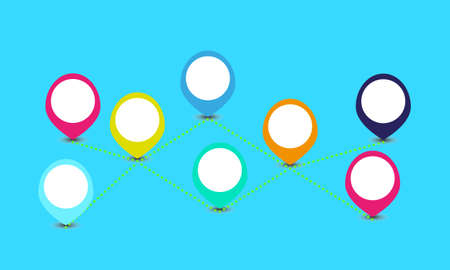 info graphic color tags backgroundのイラスト素材