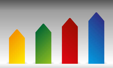 vector arrow graph backgroundのイラスト素材