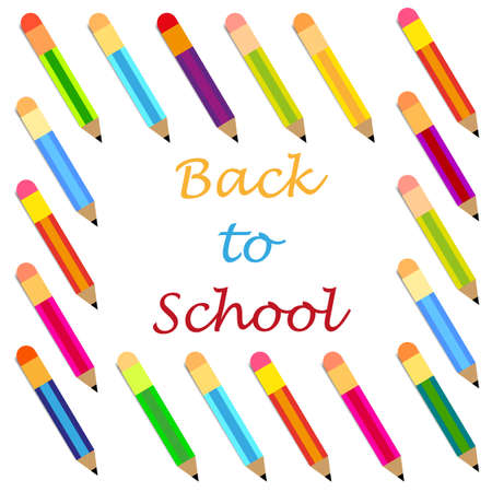 back to school pencils backgroundのイラスト素材