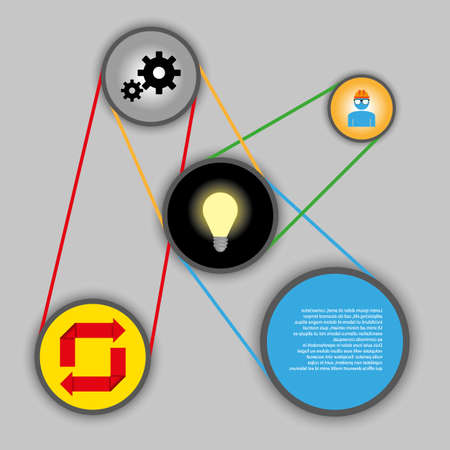 technology idea system background のイラスト素材