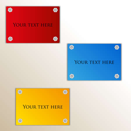 steel badges のイラスト素材