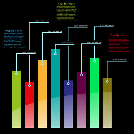 vector informative statistics templateのイラスト素材