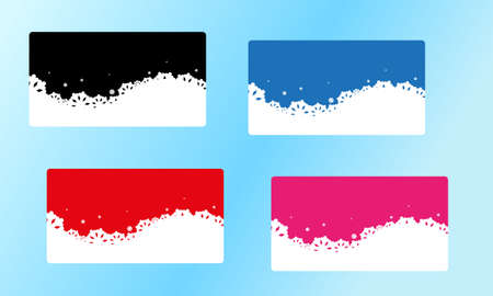 vector winter four color cardsのイラスト素材