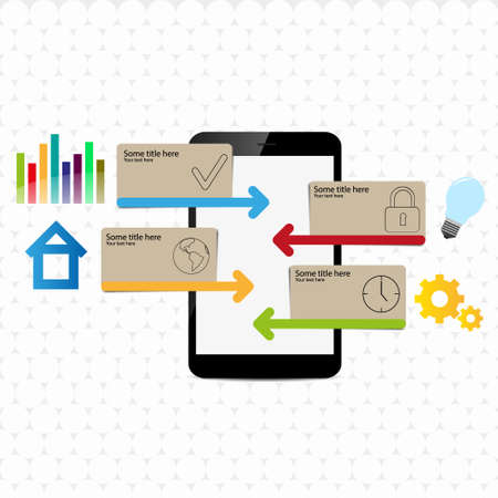 vector info graphic technology backgroundのイラスト素材