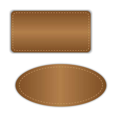 empty leather badges vectorのイラスト素材