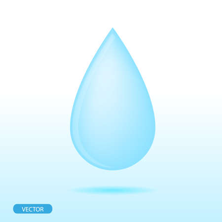 drop of water with shadow - stock vectorのイラスト素材