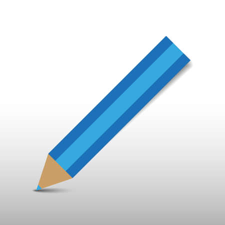 blue pencil on gray backgroundのイラスト素材