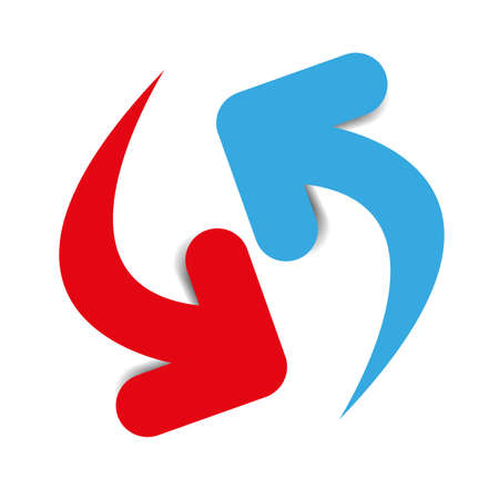 two color rounded arrows vectorのイラスト素材